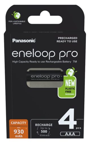 4 x Panasonic Eneloop R03/AAA 930mAh Ni-MH BK-4HCDE-2BE Wiederaufladbare Batterien