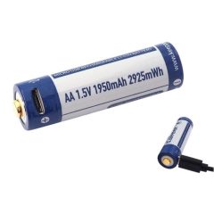   2 Stück Keeppower AA 1.5V 3390mWh Lithium-Ionen-Akku (wiederaufladbar über micro USB)