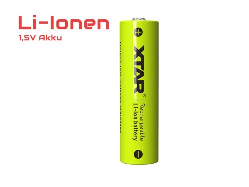  4x Xtar AA-Batterie mit 1,5 V und 1750 mAh Kapazität