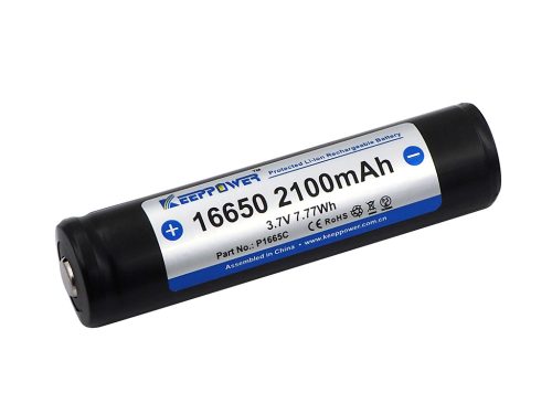 Keeppower 16650 mit 2100mAh 3.6V - 3.7V Li-Ion Akku geschützt 